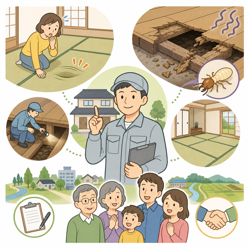 まとめ：床の異変を感じたら、まず金沢屋にご連絡を